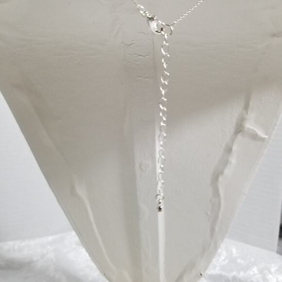 LC silver tone 30" necklace w/ 3" ext. 1" pendant 1.1724 - Picture 5 of 5